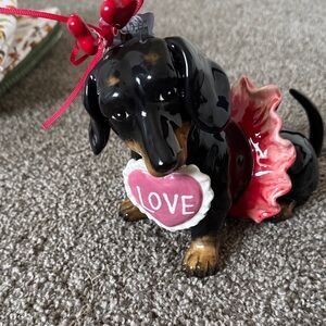*NEW* dachshund blue sky valentines figurine